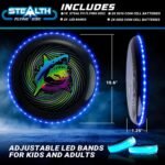 Stealth Flying Frisbee LED Disc - Black/Blue - Image 5