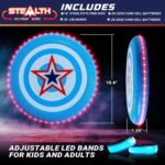 Stealth Flying Frisbee LED Disc - Blue/Red - Image 4