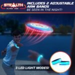 Stealth Flying Frisbee LED Disc - Blue/Red - Image 5